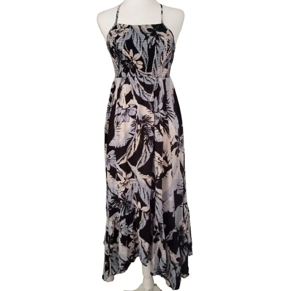 Free People Heat Wave Botanical Print Trapeze Swing Style Maxi Dress Size XS - Picture 3 of 9